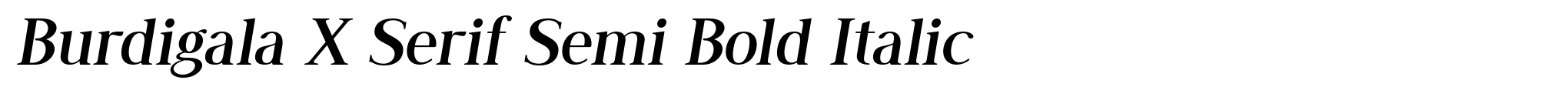 Burdigala X Serif Semi Bold Italic image